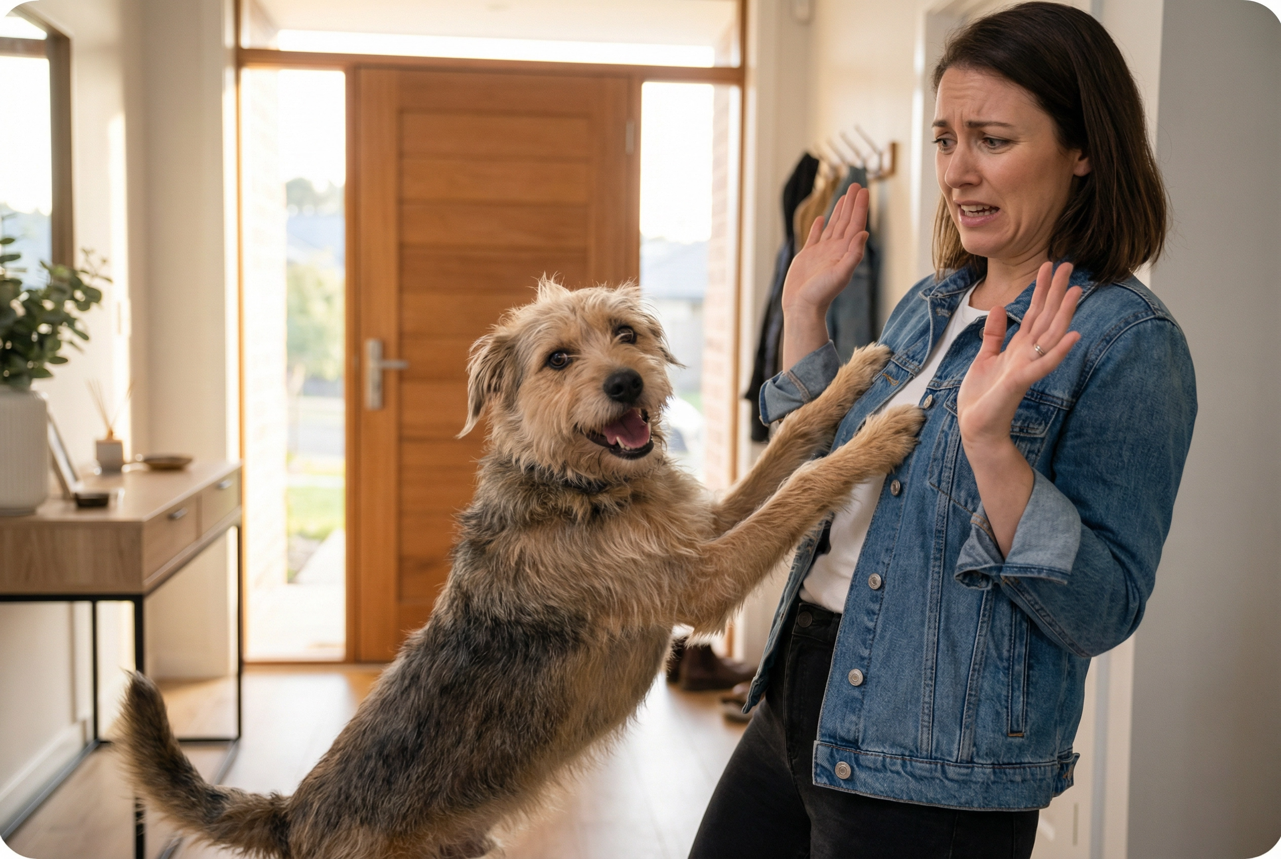 how to stop dog jumping up visitors