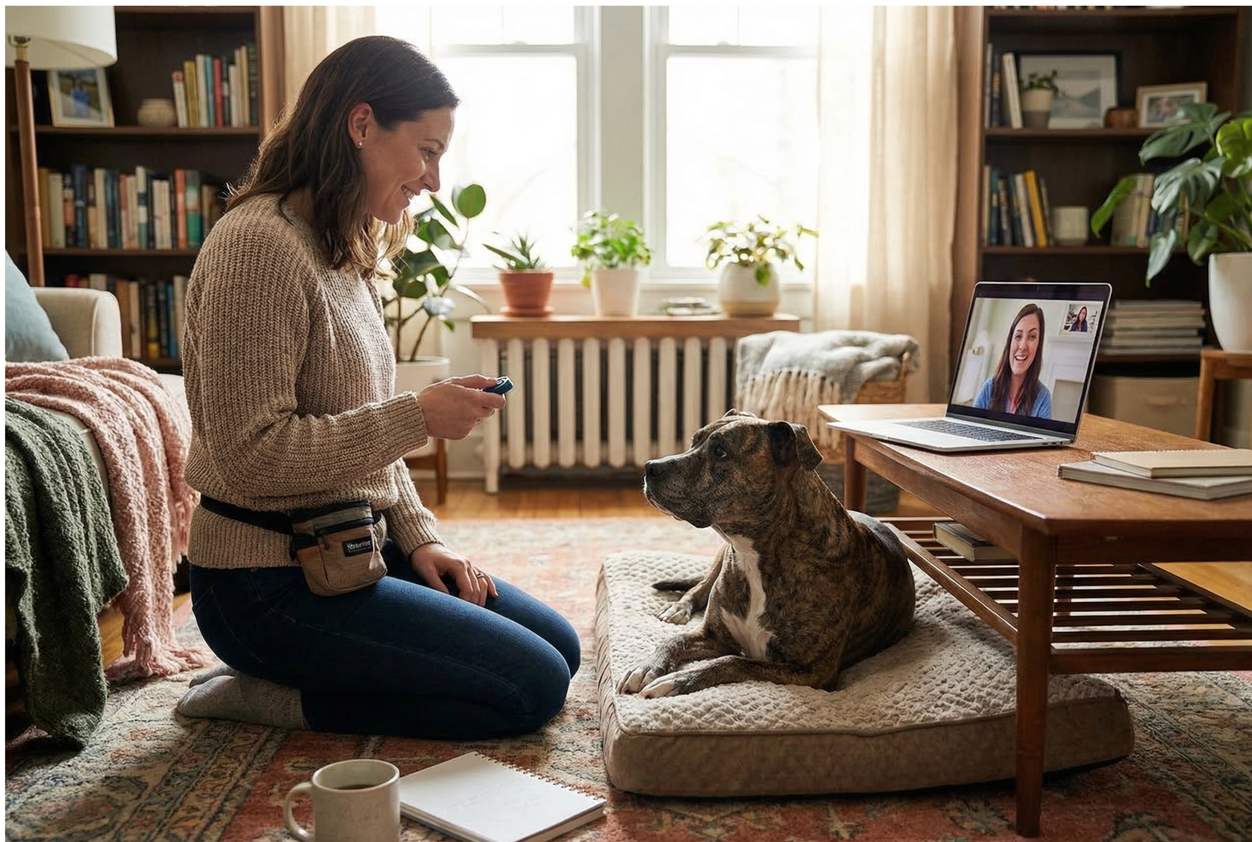 Online Dog Training for Reactive Dogs