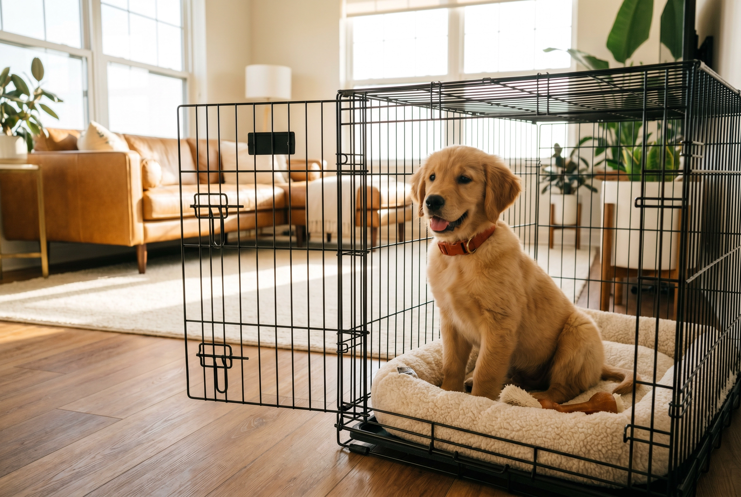 puppy crate training schedule