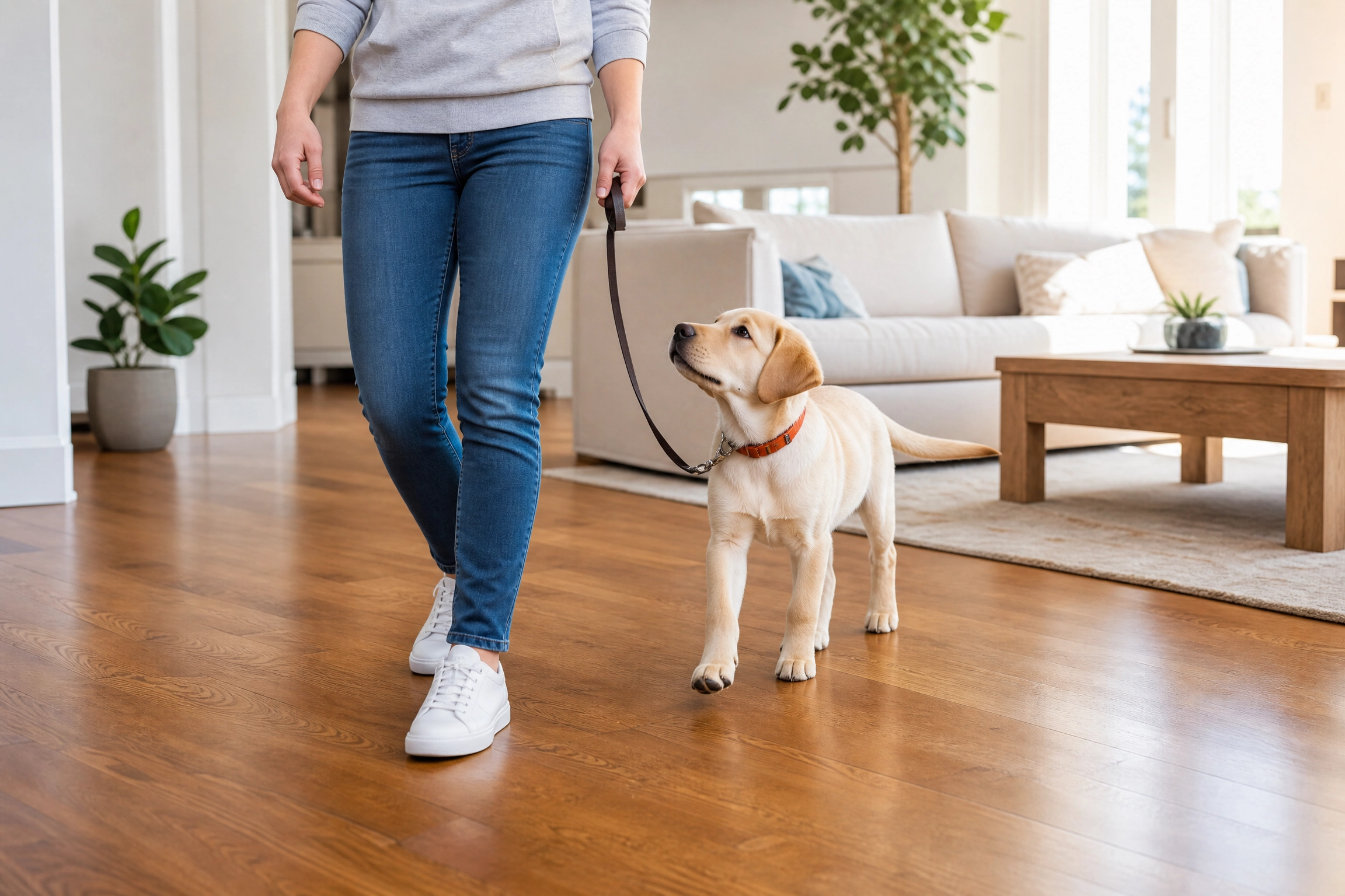 how to train puppy to walk on leash